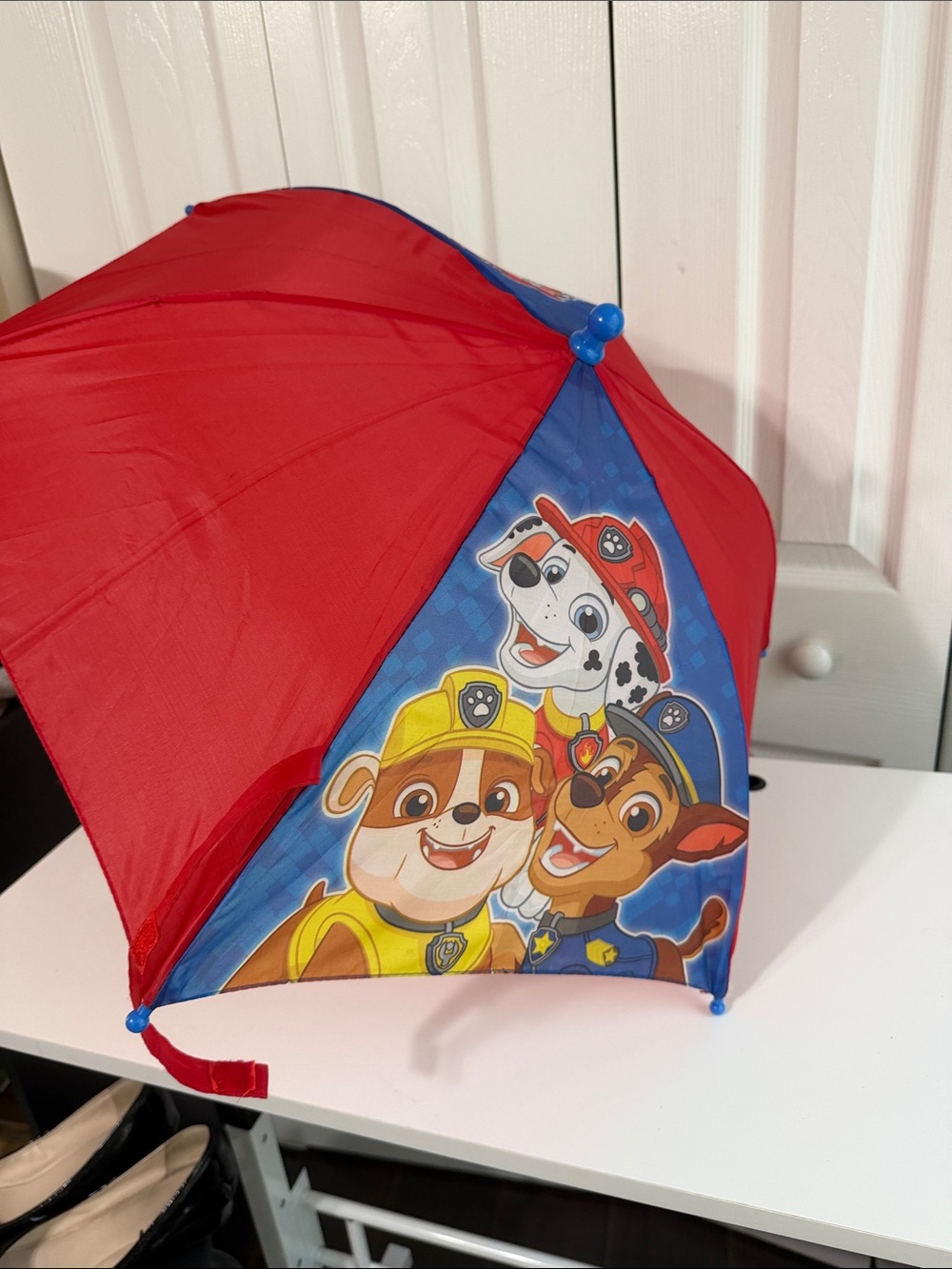 Paw Patrol Kids Umbrella in Red and Blue with Character Art